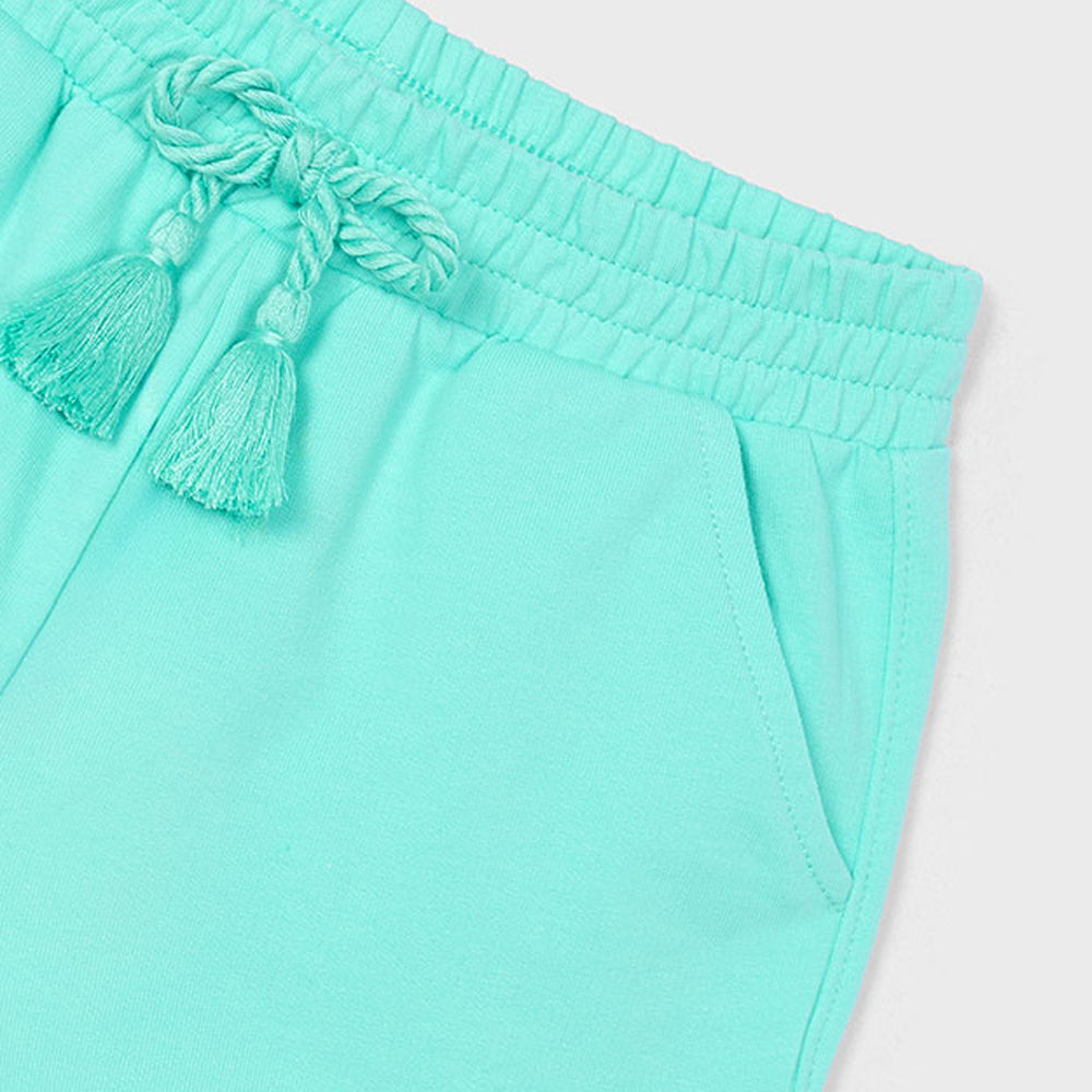 Mayoral Girls Chenille Shorts Aqua 607