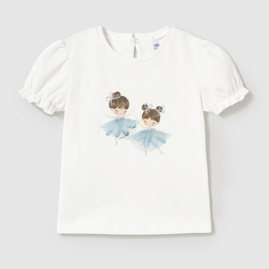 Mayoral Baby Girls S/S T-Shirt Natur-Skyb 1041