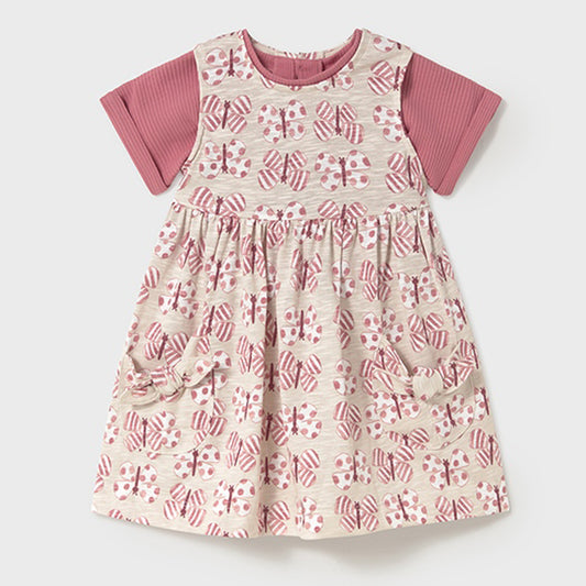 Mayoral Baby Girls Dress 2 Pieces Blush 1918