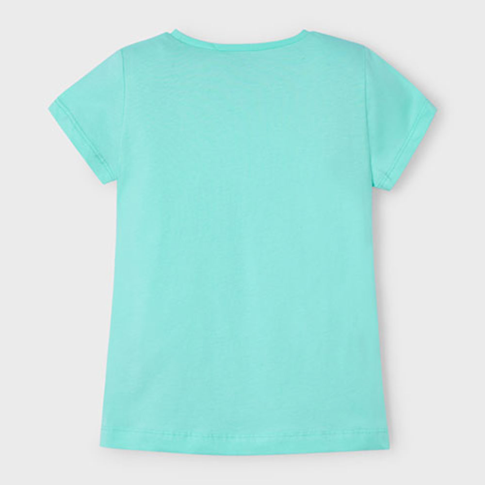 Mayoral Girls S/S T-Shirt Aqua 3014