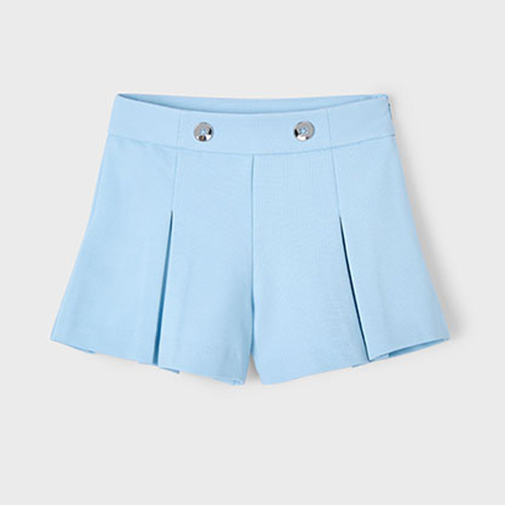 Mayoral Girls Knit Short Pants Sky 3201