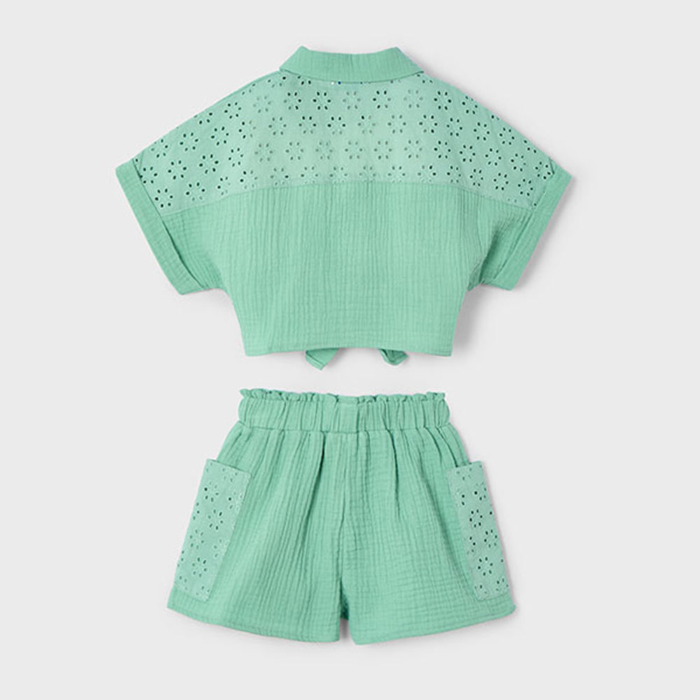 Mayoral Girls Short Set Mint 3210