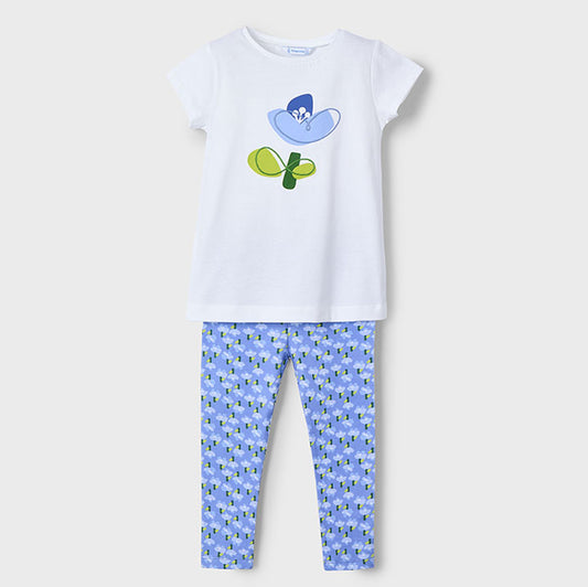 Mayoral Girls Ankle Legging Set Indigo 3713