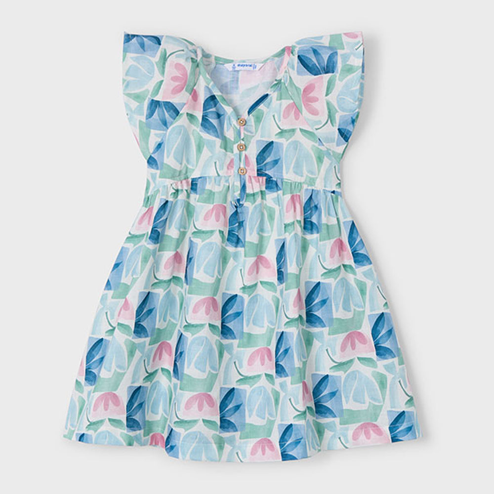 Mayoral Girls Printed Dress Mint 3928