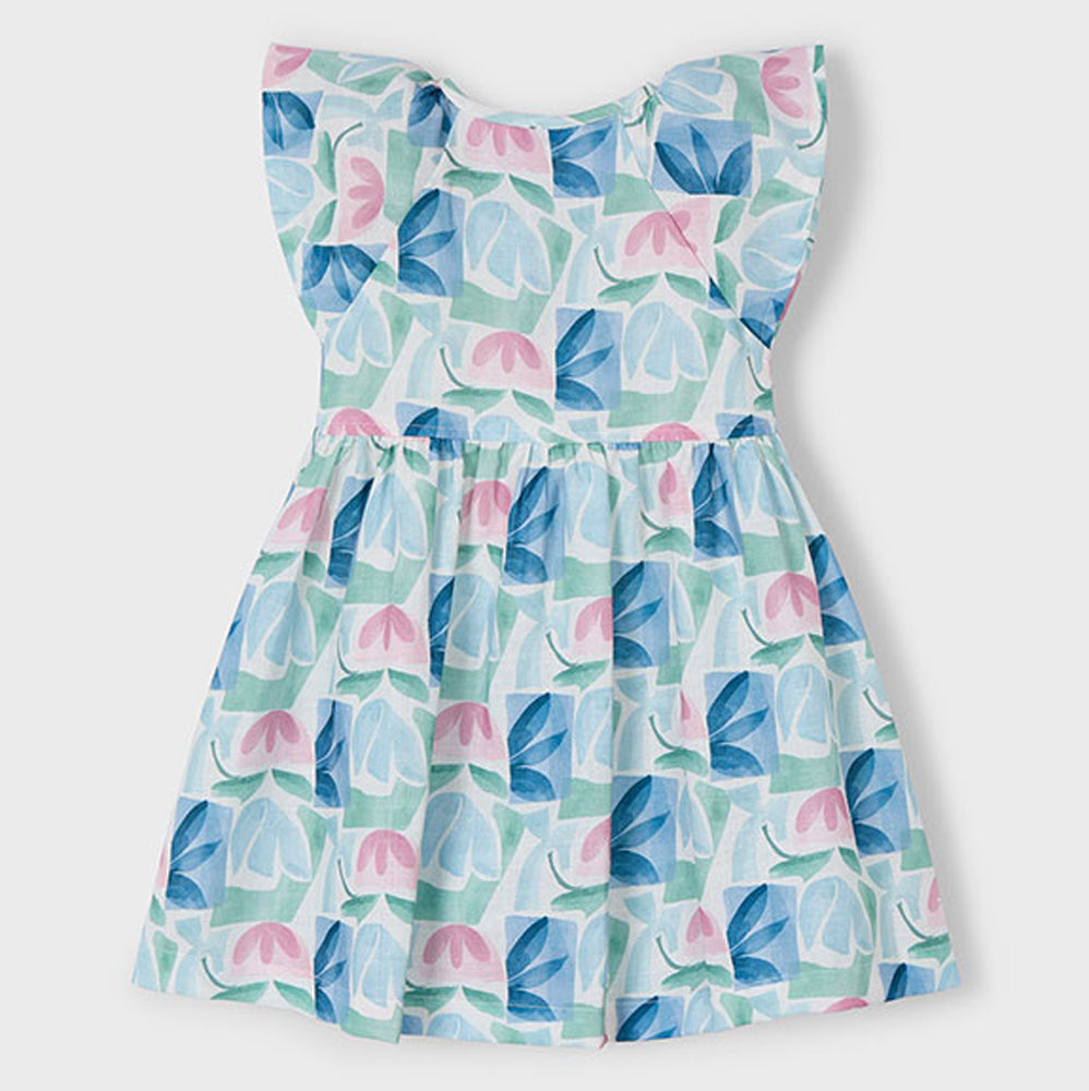 Mayoral Girls Printed Dress Mint 3928