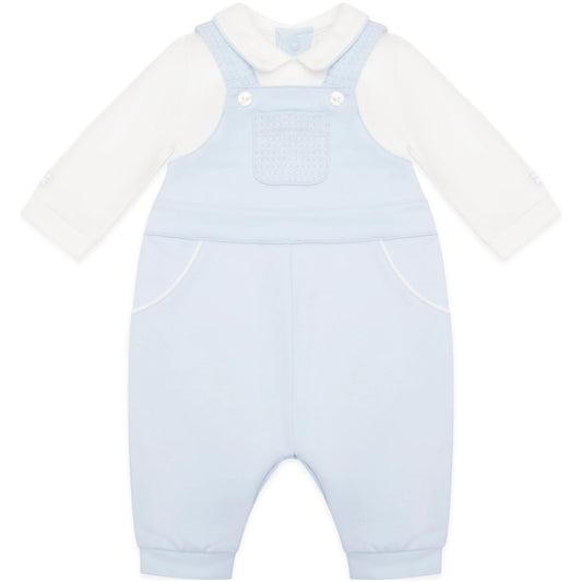 Emile Et Rose 2-In-1 Dungaree With Striped Strap & Pocket Jude Blue 2608PB