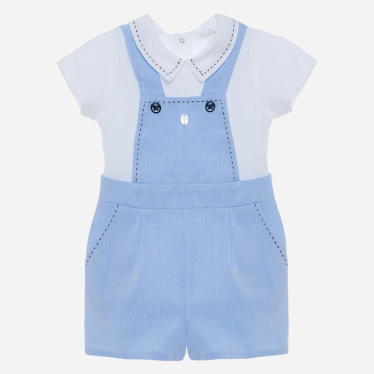 Patachou Melange Blue Baby Romper - Knit Mc4033153