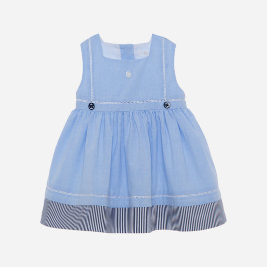 Patachou Melange Blue Baby Girl Dress - Woven Vet4033162