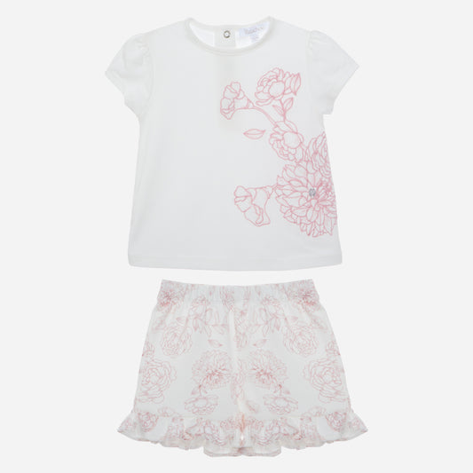 Patachou Pink Toile De Jouy Baby Set 2 Pieces - Knit Con4033209