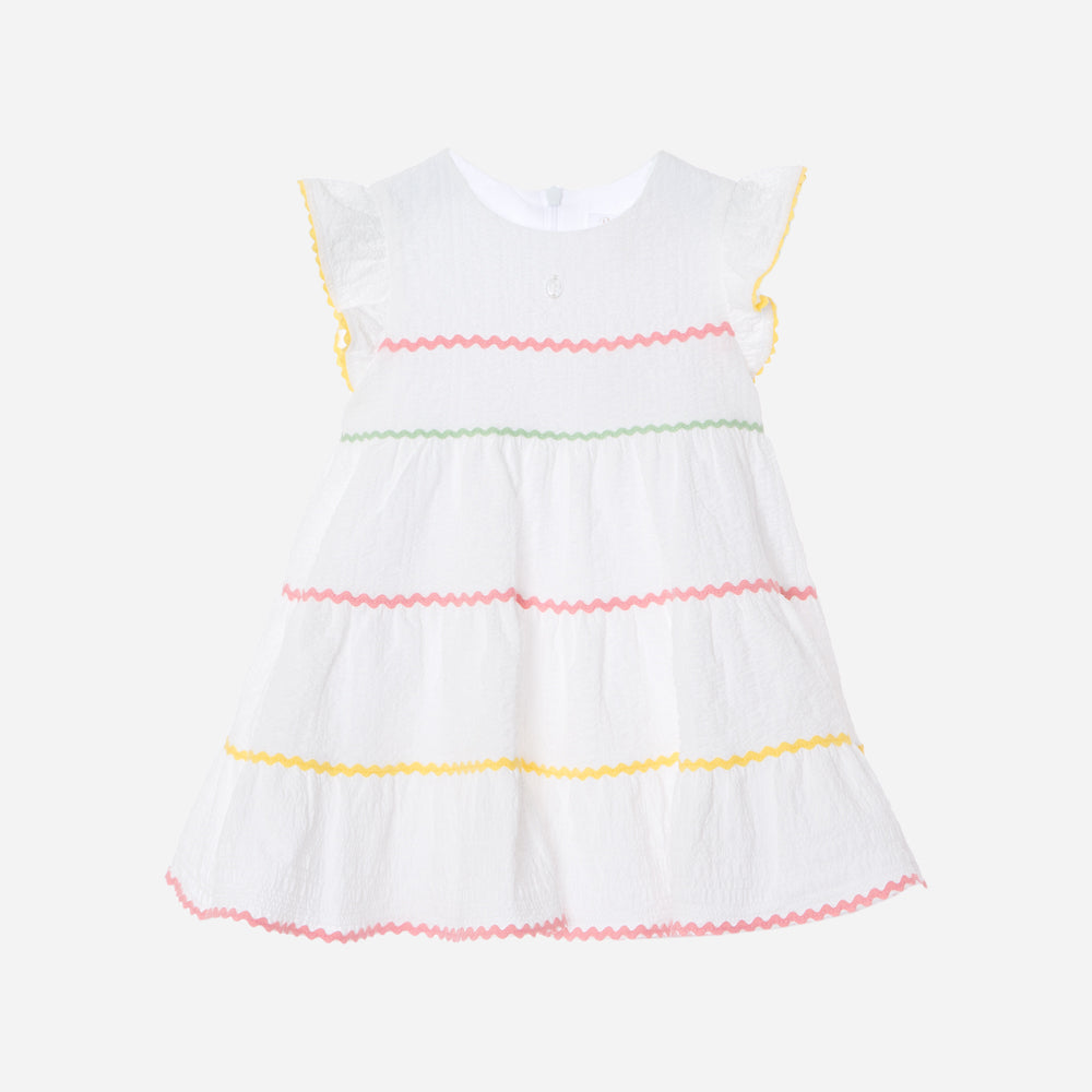 Patachou White Girl Dress - Woven Vt4033222