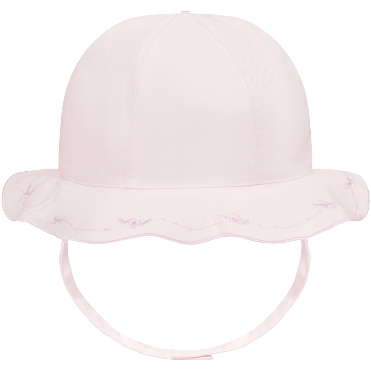 Emile Et Rose Floral Scallop Brim Sun Hat Jade Pink 4789PP