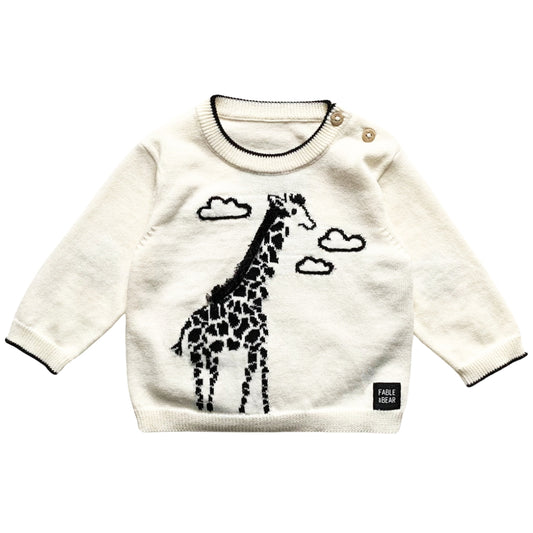 Fable & Bear Natural White/Black��Giraffe Jumper H23-04