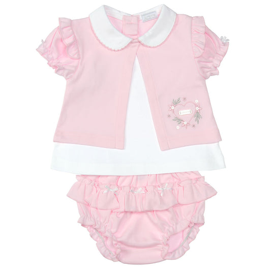 Amore By Kris X Kids Pink Jam Pant Set Pretty Heart 8013