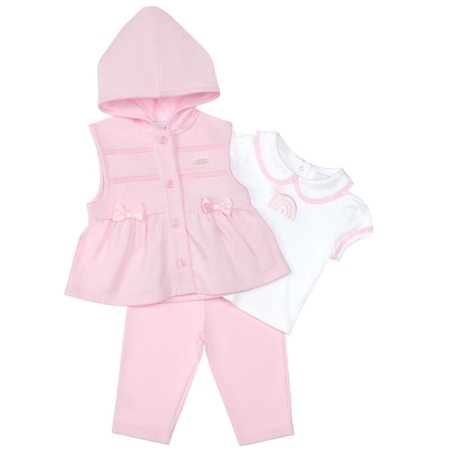 Amore By Kris X Kids Pink Gilet/Top/Trouser Rainbow 8023