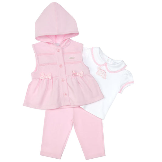 Amore By Kris X Kids Pink Gilet/Top/Trouser Rainbow 8023