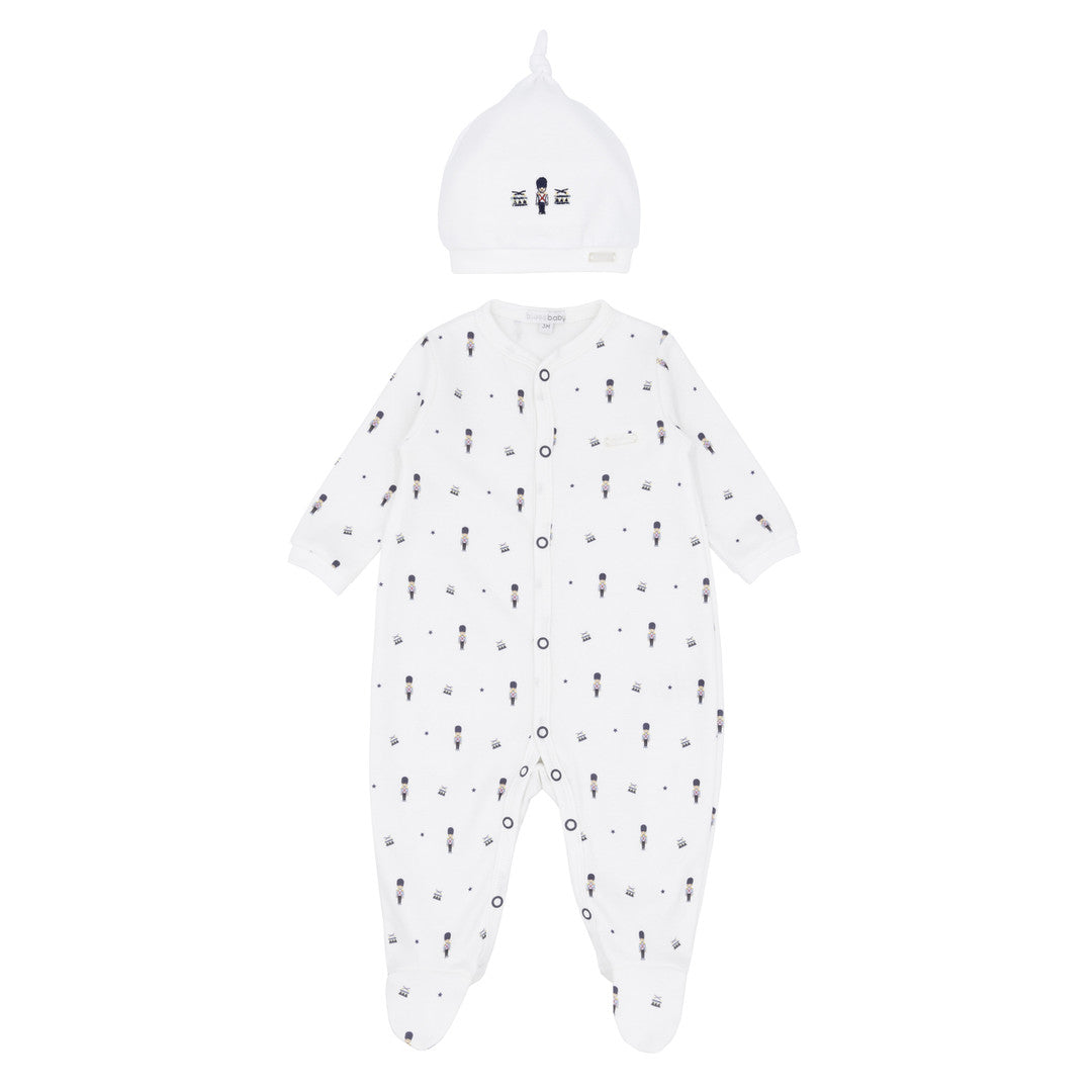 blues baby White All In One and Hat With Soldier and Star
Applique BB1744