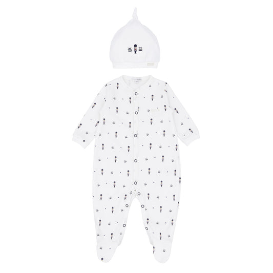 blues baby White All In One and Hat With Soldier and Star
Applique BB1744