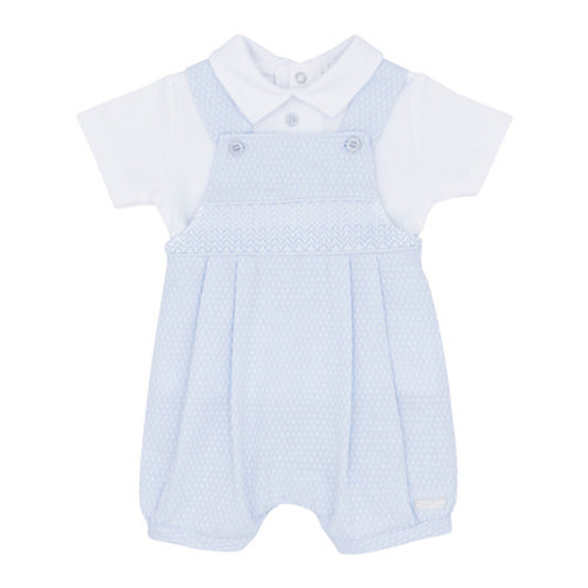 blues baby Boys Blue Dungaree Set BB1795