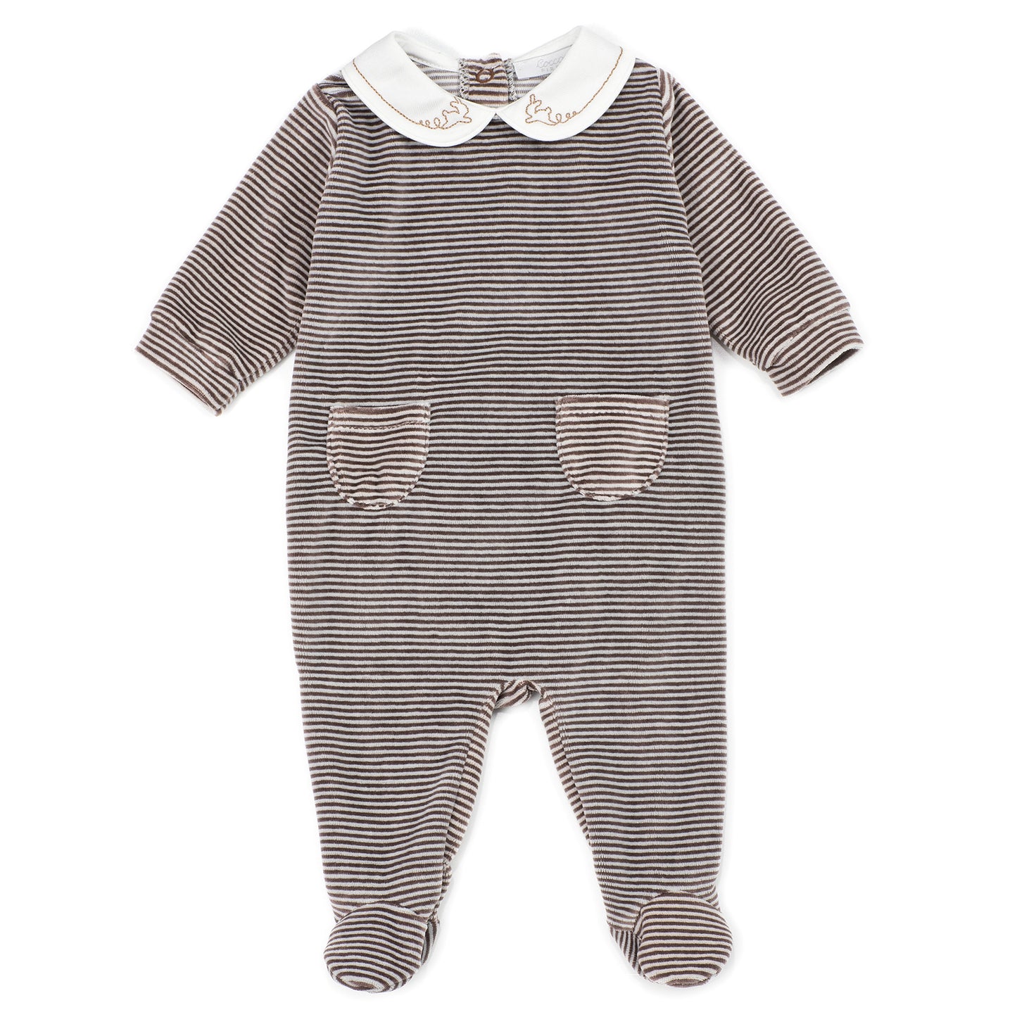 Coccode Chestnut/Stripe Romper C60010