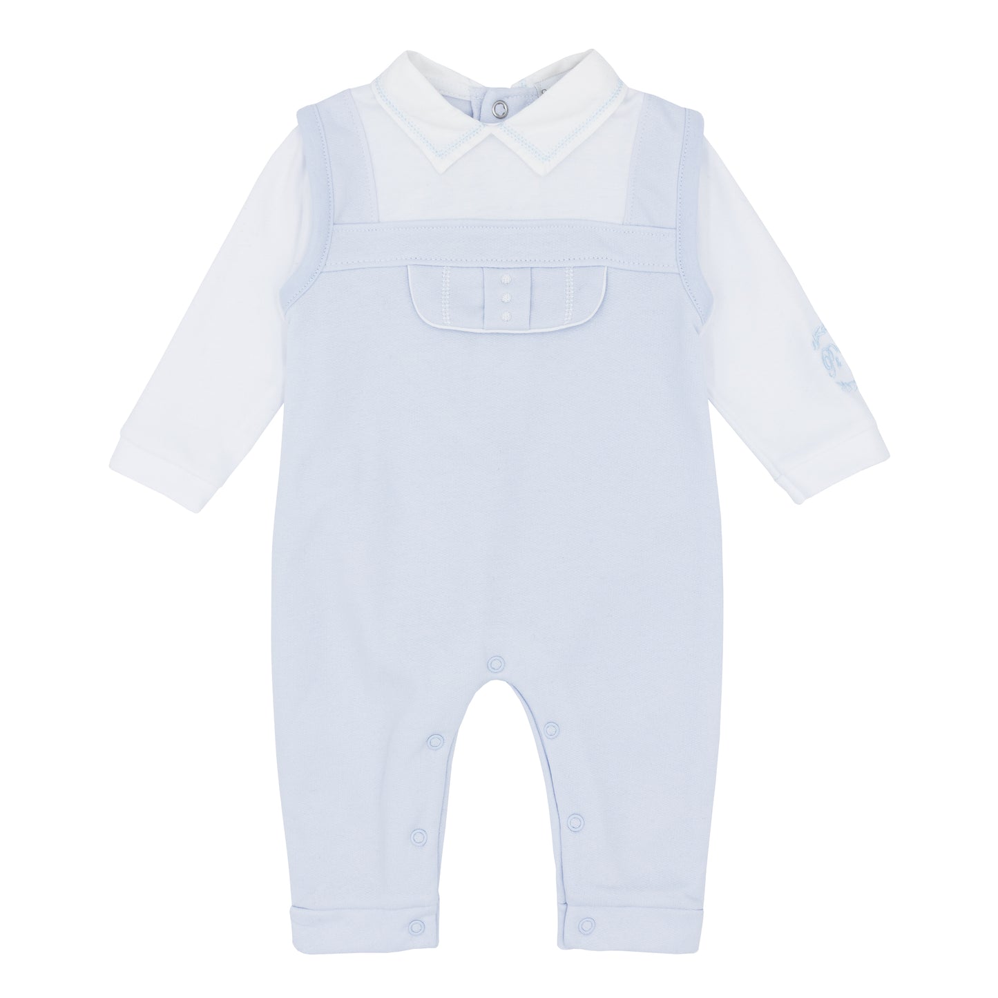 Pastels & Co Blue Albion 2 In 1 Mock Dungaree P-100B