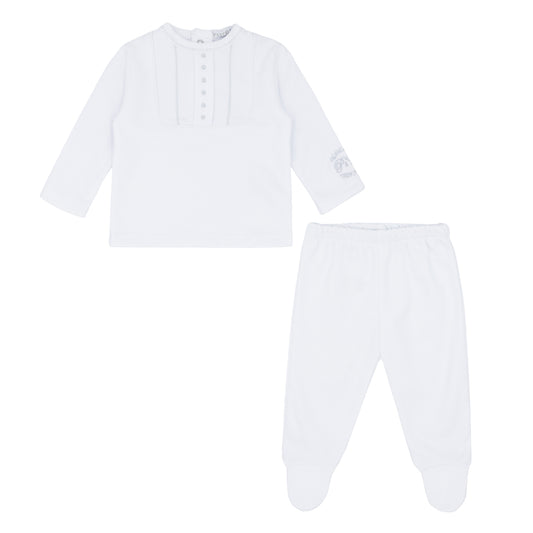 Pastels & Co White Ayden 2 Piece Set With Feet P-102C